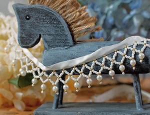 Dangling Gold Bead handmade Beaded pearl <b>Trim</b> <b>Tassel</b> Beaded <b>Trim</b> Tubes Fringe <b>Trim</b> for Party Costumes - Product Image 2