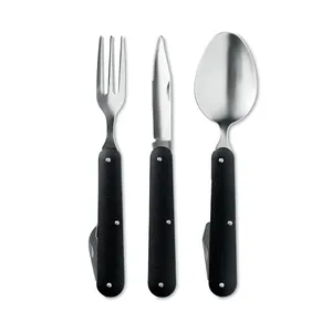 Ensemble de couverts de camping personnalisés, vaisselle pour 3 personnes, gadgets - Product Image 1