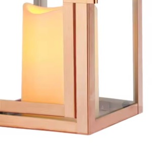 Metal lantern copper plated decorative lighting flower vase cabinet <b>spice</b> <b>rack</b> style classic metal home decor - Product Image 5