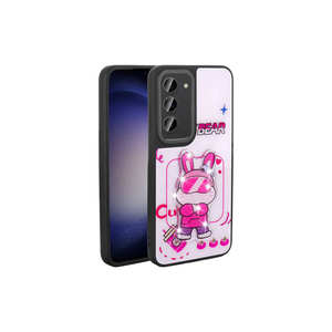 Coque arrière en silicone rose lumineuse avec motif en relief pour Samsung Galaxy S23 - Product Image 2