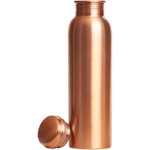 Botella de agua de cobre puro de calidad superior de 1000ml para beber saludablemente y beneficios de desintoxicación disponibles a precio de fábrica de La India - Product Image 5