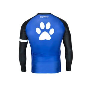Grappling Rash Guard, Blue BJJ Gear, Training MMA Shirt, Best Design Wholesale Rash Guard <b>For</b> <b>Womens</b> - Product Image 6