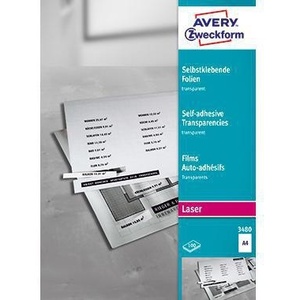 Film de plastification transparent en polyester Avery Zweckform auto-adhésif DIN A4 140 microns, empilable, revêtement simple face, 100 feuilles/paquet - Product Image 1