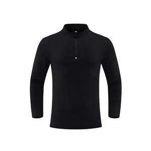 <b>Men's</b> Winter Long Sleeve Stand Collar Fleece <b>Sweatshirt</b> <b>Half</b>-<b>Zip</b> Quick Dry Breathable Digital Fitness Running Sportswear Zipper - Product Image 4