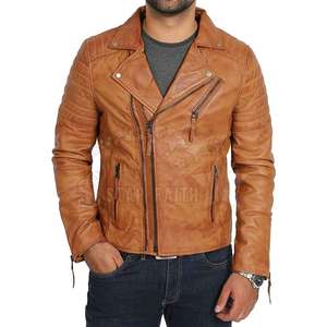 Chaqueta de moda de invierno de diseñador para hombre, cuello levantado personalizado, piel de oveja, estilo callejero - Product Image 3