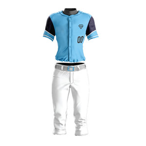 Ensemble de vêtements de sport de baseball respirant de haute qualité, grande taille, logo personnalisé, vêtements d'équipe unisexes, vente en gros, prix bas, uniforme - Product Image 1