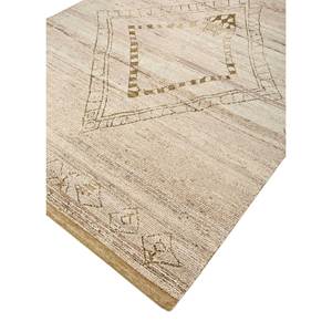 Alfombra Afgana Tejida a Mano en Beige y Marrón, 9x12, Rectangular, con Patrón Geométrico, para Sala de Estar o Pasillo - Re-1414 - Product Image 2
