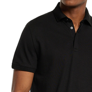 Polos surdimensionnés pour hommes en toile de coton spandex solide avec logo brodé sur mesure Séchage rapide Formel Original Golf - Product Image 4