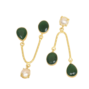 Pendientes Clásicos Listos para Enviar con Piedras Preciosas Naturales, Acabado en Oro Mate y Joyería de Primera Calidad - Product Image 2