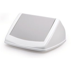 Durable 40-Liter Recycling <b>Bins</b> with Flap Opening for 330 X 330 mm Grey Polyethylene Lid Waste <b>Bins</b> - Product Image 1