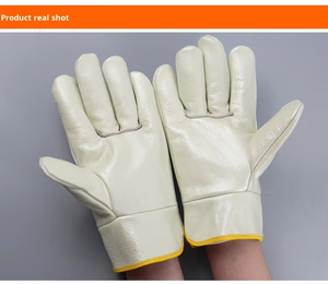 Guantes de soldadura de cuero Cowsplit para conductor de camión, guantes de trabajo térmicos de cuero de seguridad - Product Image 2