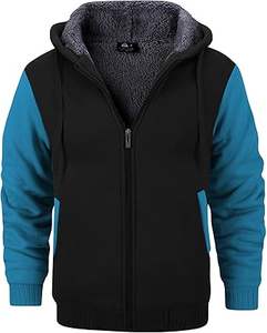 Sudaderas con capucha informales de invierno para hombre Color sólido 100% algodón Ajuste regular con diseño de bolsillo Secado rápido y transpirable - Product Image 4