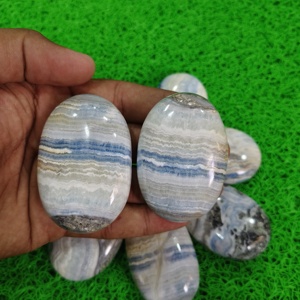 Piedra de piedra ovalada de Rodocrosita azul de alta calidad Natural, piedra de esquelita ovalada, forma de mezcla de cristal liso a granel para joyería, regalos de amor popular - Product Image 3