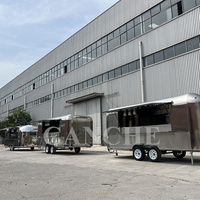Cuisine mobile BBQ Fast Food Cart Trailer Usa Standard Coffee Ice Cream Food Van Truck entièrement équipé pour la vente