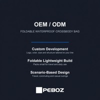 Sac bandoulière pliable léger et imperméable en nylon pour femme, sac de voyage compact et pliable, pochette d'épaule, logo personnalisé OEM