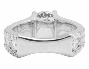 Unique Round Cut Moissanite Engagement <b>Ring</b> 925 Silver Halo Style <b>Iced</b> Out Bridal Jewelry For Women USA Gift - Product Image 5