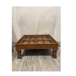 Table basse moderne de luxe en bois massif avec hauteur réglable, design personnalisable pour salon, chambre, salle à manger, villa, décoration intérieure - Product Image 1