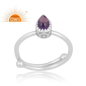 สินค้ามาใหม่แหวนอัญมณีไอโอไลต์ธรรมชาติสีเงิน925สำหรับผู้หญิงเครื่องประดับดีไซน์ตามสั่งของขวัญสำหรับผู้หญิง - Product Image 1