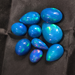 Cabujones de ópalo etíope Natural, cabujones de ópalo azul, gemas sueltas para fabricación de joyas - Product Image 6