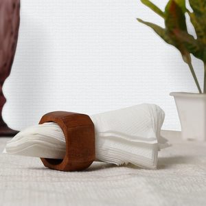 Juego de 6 servilleteros de madera para decoración de mesa de comedor | Juego de seis servilleteros de madera para Decoración de mesa de cena | Servilletero - Product Image 3