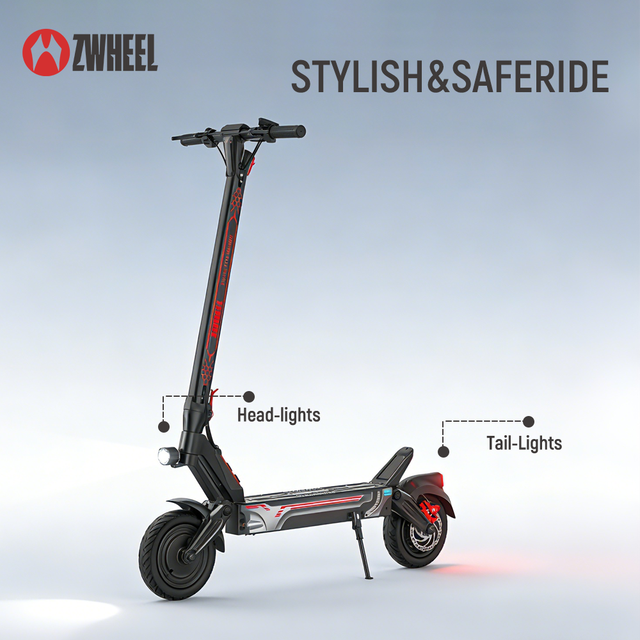 High-Capacity 52V Electric Scooter with 25A Battery 2000W*2 Motor Foldable Design for 80KM Range & Extended Journeys