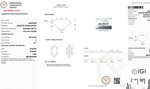 ห้องปฏิบัติการ VS1ที่ดีที่สุดเพชรที่ถูกสร้างขึ้นได้รับการรับรองว่าเจียระไนทรงหกเหลี่ยมขนาด6.55กะรัตเลเซอร์สำหรับปลูกพืชที่เจาะเพื่อทำเครื่องประดับ - Product Image 2