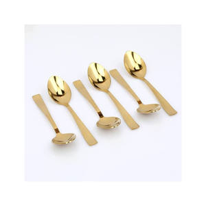 Cuillère à Dessert personnalisée professionnelle avec poignée incrustée d'os avec cuillère à dîner plaquée nickel cuillère en laiton massif - Product Image 5