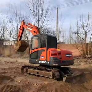 Excavatrice d'occasion Doosan DH80, DH55, DH60, DH75, DX60, DX75, mini-excavatrice hydraulique sur chenilles, petite machine de terrassement - Product Image 4