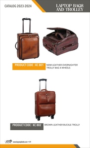 Couro Genuíno Brown Trolley Bagagem com Alça Ajustável Unisex Custom Size Factory Manufacturing Trendy Product