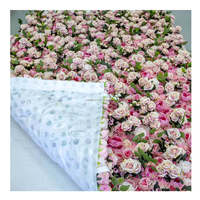 Panneaux muraux de fleurs artificielles 5D luxueux et magnifiques, fleurs jaunes, décoration de fond pour mariage et fête, 8 pieds x 8 pieds