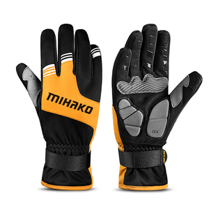 Gants de course de meilleure qualité, main longue avec sangle de fermeture, logo imprimé en tissu, écran tactile absorbant les chocs, compatibles avec le sport - Product Image 2