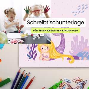 Tapis de bureau sous-marin et sirène de style dessin animé - Product Image 6