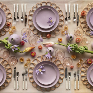 Printemps Style Beau chargeur de napperon en rotin tissé Beaucoup de couleurs | Assiettes de chargeur en rotin multi-usages pour la salle à manger de fête de mariage - Product Image 5