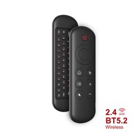 Souris Air M5 noire avec mini-clavier, double mode 5.2 et 2.4G, télécommande sans fil, prix réduit, rétroéclairage, matériau plastique