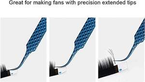 แหนบขนตาแบบด้ามไฟเบอร์แหนบต่อขนตาแบบสแตนเลสสีน้ำเงินพลาสม่า - Product Image 2