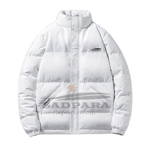 Veste matelassée chaude à bulles Veste d'hiver imperméable personnalisée pour hommes Manteau d'extérieur à col montant en polyester de créateur - Product Image 1