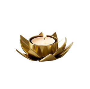 Set Of 3 Gold Finished Brass Round <b>Tea</b> Light <b>Candle</b> Holder for Home Wedding Party Table Lighting Decor Tealight Holders - Product Image 5