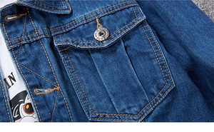 Manteaux de cow-boy pour hommes Veste en jean pour hommes Printemps-Automne Veste en jean déchirée à la mode Veste en jean pour hommes - Product Image 5