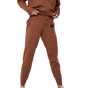 Conjunto Deportivo de Dos Piezas para Mujer, Manga Larga, Estilo Urbano, Color Sólido, para Invierno, 100% Algodón Orgánico, Secado Rápido, Logotipo Personalizado - Product Image 6