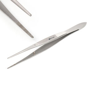 Dressing Forceps Kocher Tissue TC Gold Adson Dissecting Forceps, 15 cm / 5.9", Normal <b>Profile</b>, 1x2 Teeth Surgical - Product Image 6