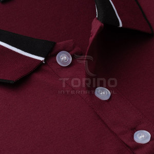 Patrón sólido de los hombres de la mejor calidad para la camisa polo Bajo MOQ Servicio OEM Tela de lona elegante - Product Image 6