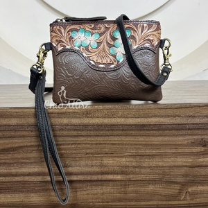 2025กระเป๋าคาดลำตัวใบเล็กแฟชั่นดีไซน์ใหม่ทันสมัยกระเป๋าถือหนังแท้เป็นเครื่องมือมือกระเป๋าถือหนังนูนสำหรับผู้หญิงขนาดเล็ก - Product Image 1