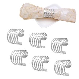 Lot de 2 ronds de serviette en métal en forme de fleur dorée moderne de 2.5 pouces pour décoration de fête par Trusted Manufacturer - Product Image 5