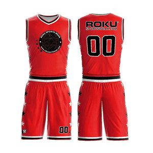 ชุดบาสเก็ตบอลสำหรับเยาวชนชุดกีฬาโพลีเอสเตอร์แห้งเร็วมีลายพิมพ์โลโก้ตามสั่ง - Product Image 4