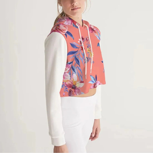 Crop top pour femme avec logo imprimé personnalisé, nouvelle conception de streetwear de haute qualité avec logo sur le devant, épaules tombantes, crop top pour femme, sweat-shirts - Product Image 4