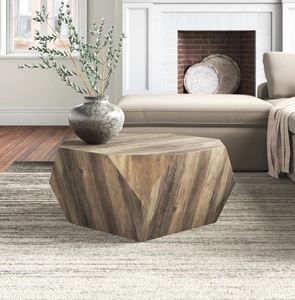 Customized natural solid wood coffee <b>table</b> for kitchenware office home restaurant living room garden decoration made in india - Product Image 2