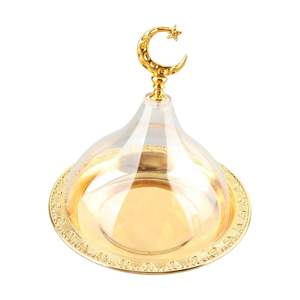 <b>Black</b> Metal Ramadan <b>Tray</b> For Serving Dishes Snacks And Drinks At Iftar And Eid Family Celebrations - Product Image 5