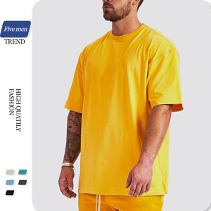 Wholesale High Quality <b>Tshirt</b> Spandex/<b>Polyester</b> Custom Logo Men Solid Colour Long Sleeve O-Neck Casual Terry Fabric Cheap Price - Product Image 4
