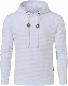 Sweat à capuche décontracté à manches longues avec cordon de serrage Sweat-shirt de survêtement Streetwear avec jacquard à carreaux pour hommes - Product Image 5