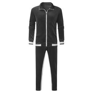 2025 meilleur élégant Logo personnalisé survêtement sweat Jogging survêtement 2 pièces ensemble hommes-survêtements en velours de qualité supérieure prix de gros - Product Image 1